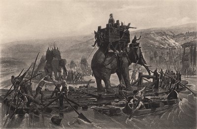 Hannibal Barca Crossing the Rhône by Henri Paul Motte